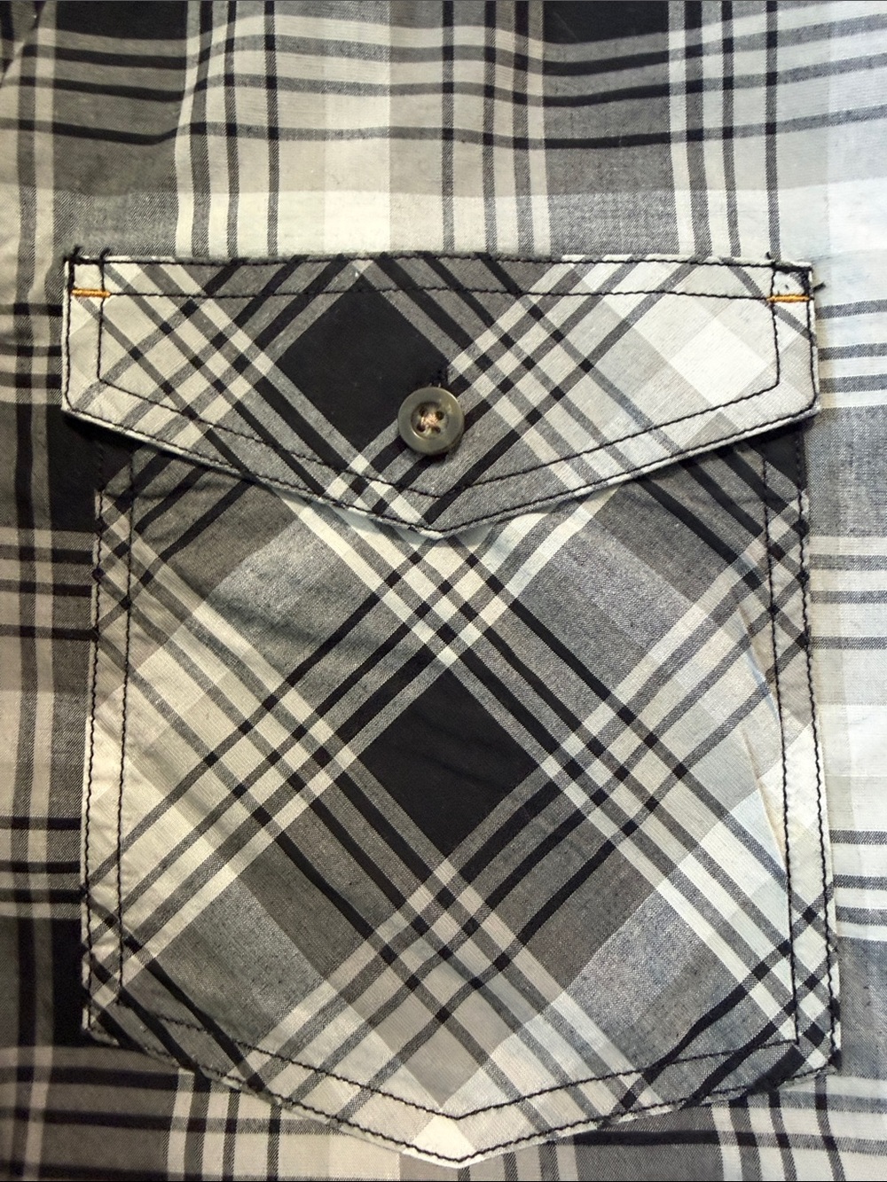 Carhartt Black and White Plaid Button-Down Work Shirt - Picture 7 of 11